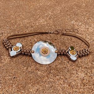 Vintage Metal Belt Accent Statement Rope